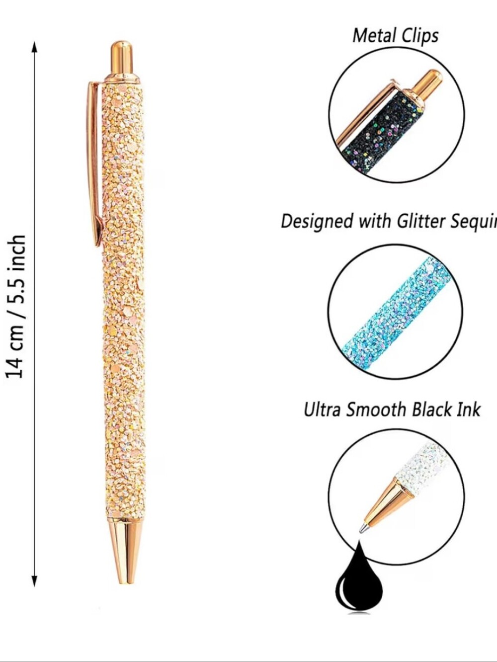 Glittery Multicolor Pens - Choice Of One - Picture 2 of 2